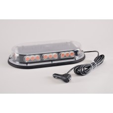 Safety Light, High Powered Amber 24 LED Low Profile Micro Mini Bar, Magnetic Mount - 17.25"L